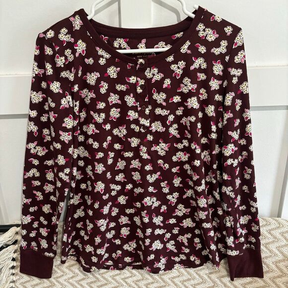 kate spade Other - Kate Spade New York Women's Henley Pajama Top Sleep Shirt Red Floral Medium